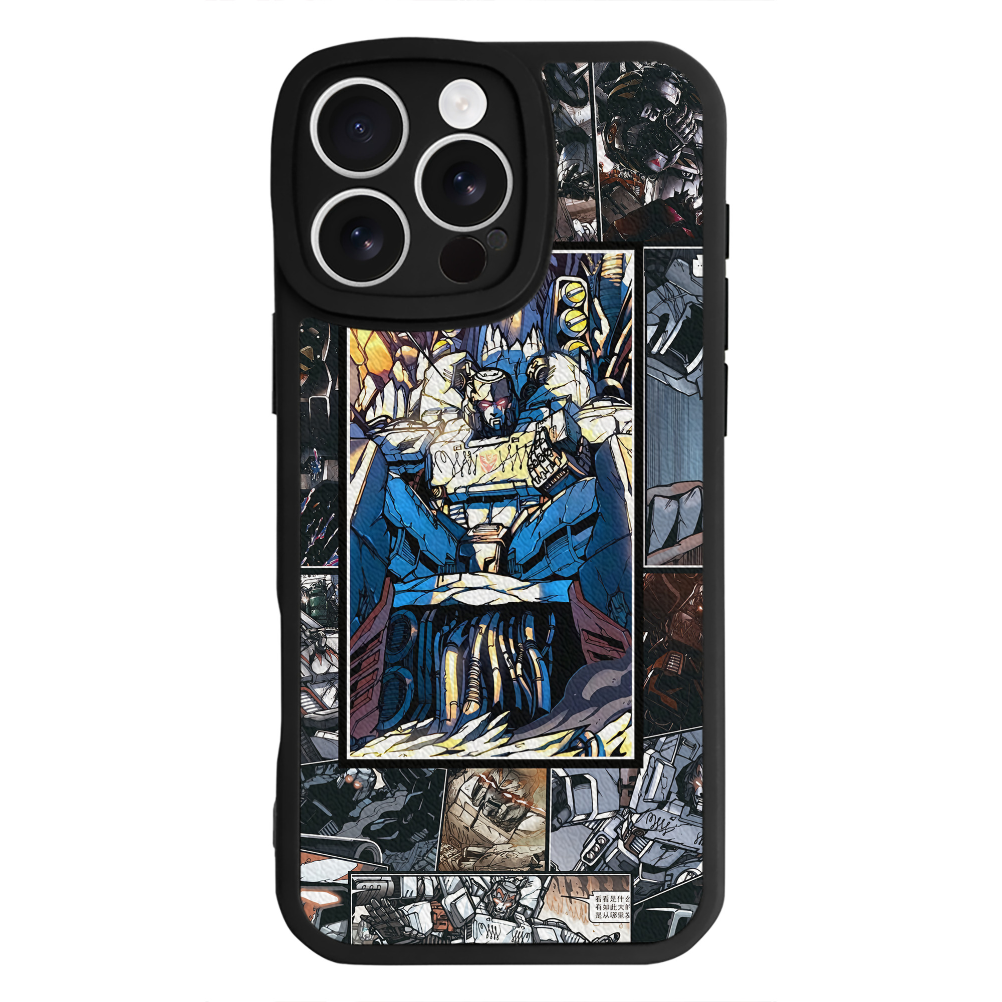 （画像用） Transformers トランスフォーマー 【iPhone 16シリーズ対応】シリコンスマホケース（レザー調） 材質：シリコン